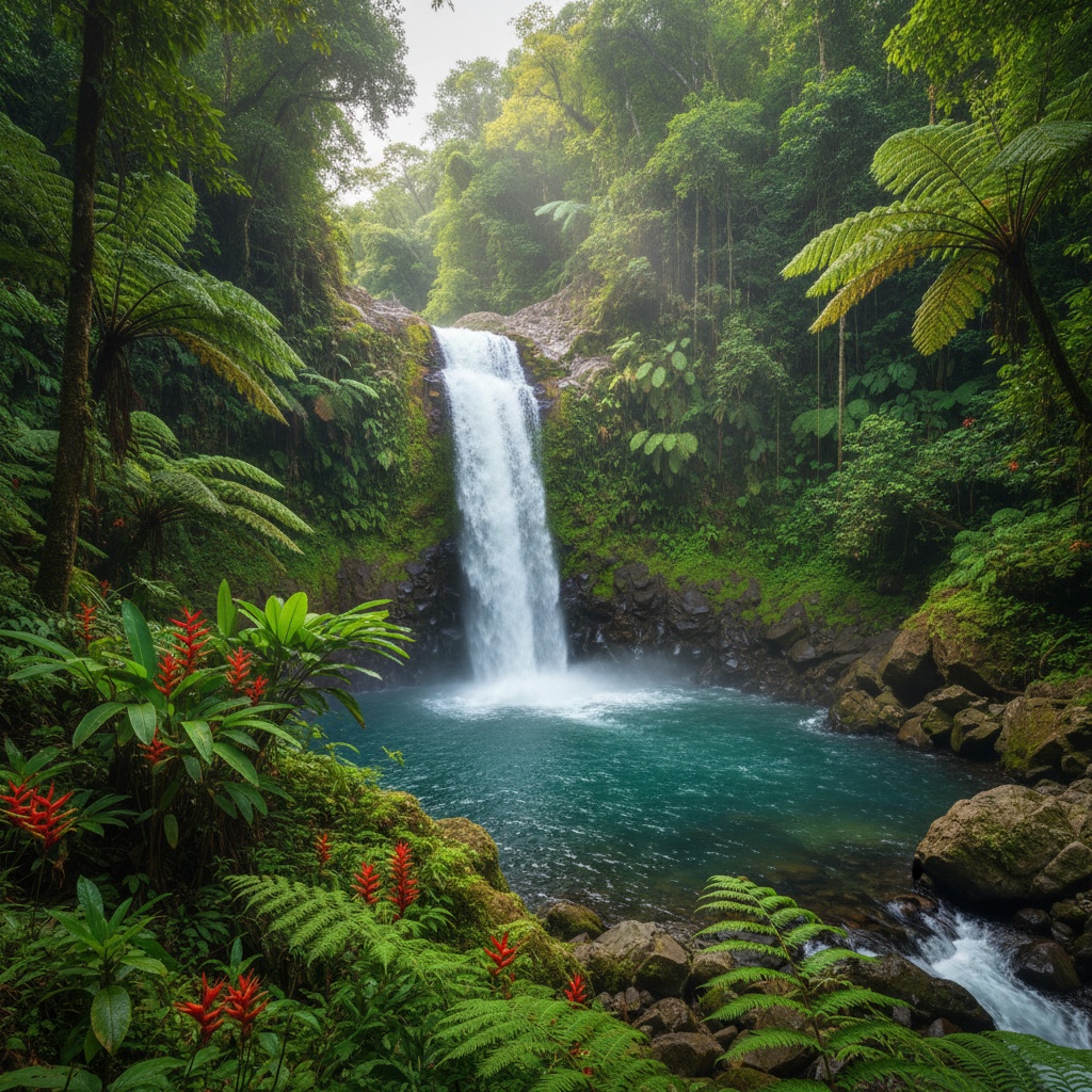 El Yunque rainforest waterfall