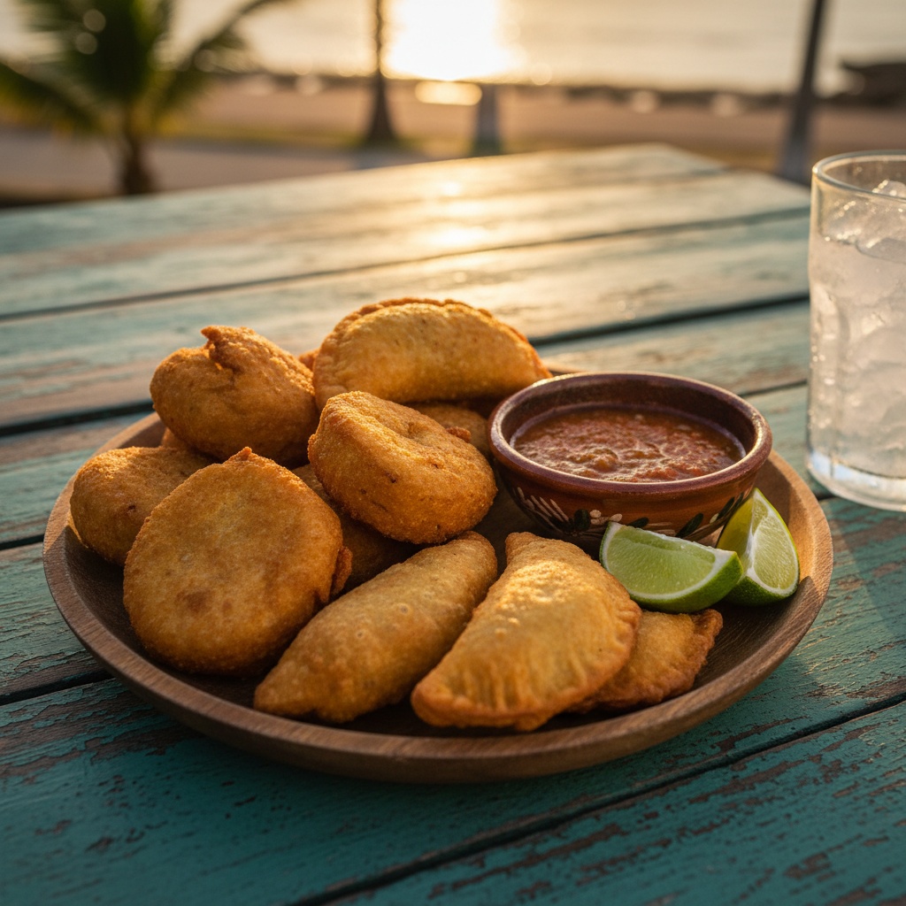 Roadside Puerto Rican alcapurrias and empanadillas